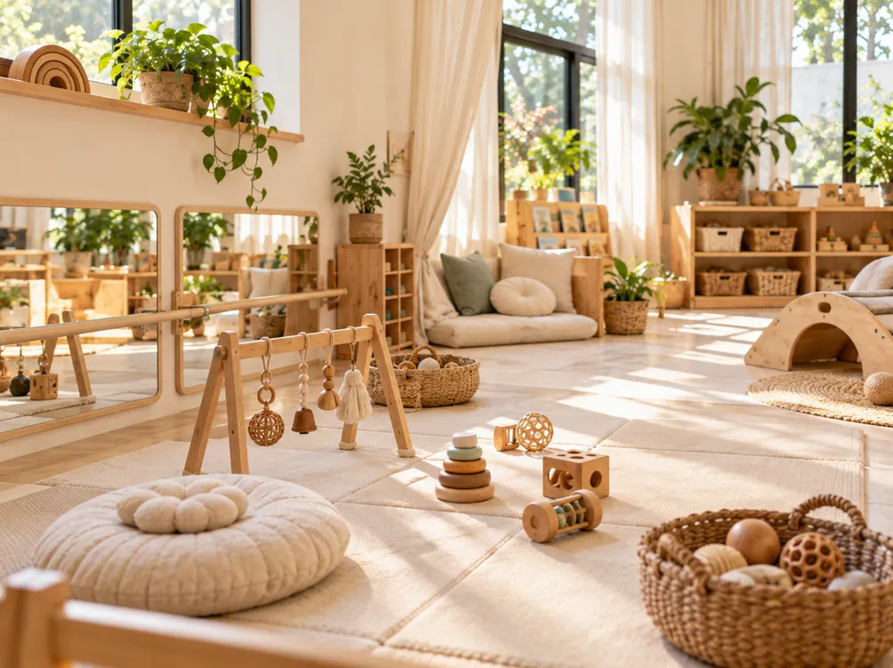 The infant and toddler room